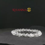 Load image into Gallery viewer, Natural White Quartz Bracelet (Faceted Beads)