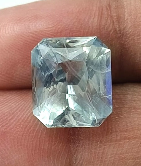 9.51/CT Natural White Sapphire with Govt Lab Certificate-128661