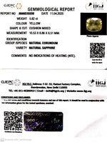 Load image into Gallery viewer, 5.82/CT Natural Yellow Sapphire With Govt Lab Certificate