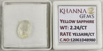 Load image into Gallery viewer, 2.24/CT Natural Yellow Sapphire With Govt Lab Certificate-12061D48980