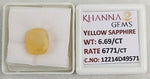 Load image into Gallery viewer, 6.69/CT Natural Yellow Sapphire With Govt Lab Certificate-12214D49571