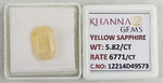 Load image into Gallery viewer, 5.82/CT Natural Yellow Sapphire With Govt Lab Certificate-12214D49573