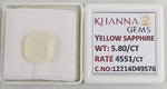 Load image into Gallery viewer, 5.8/CT Natural Yellow Sapphire With Govt Lab Certificate-12214D49576