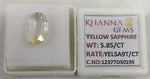 Load image into Gallery viewer, 5.85/CT Natural Yellow Sapphire With Govt Lab Certificate-12377D50195