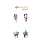 Load image into Gallery viewer, 5.40/GM Royal Zircon- Amethyst Earrings - G0033