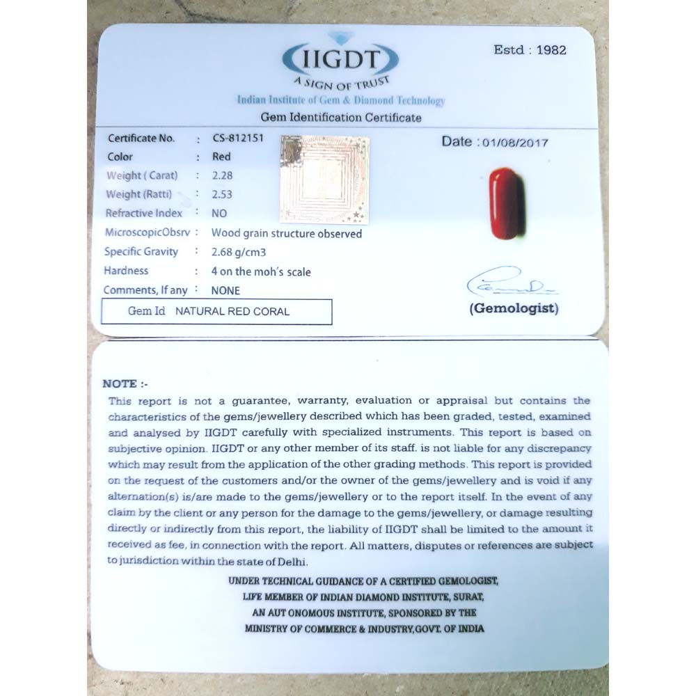 2.53 Ratti Natural Italian Red Coral