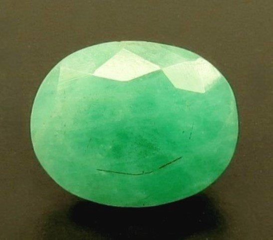6.57/CT Natural Panna Stone with Govt. Lab Certificate-7113D27775