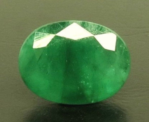 6.68/CT Natural Panna Stone with Govt. Lab Certificate-7250D28343