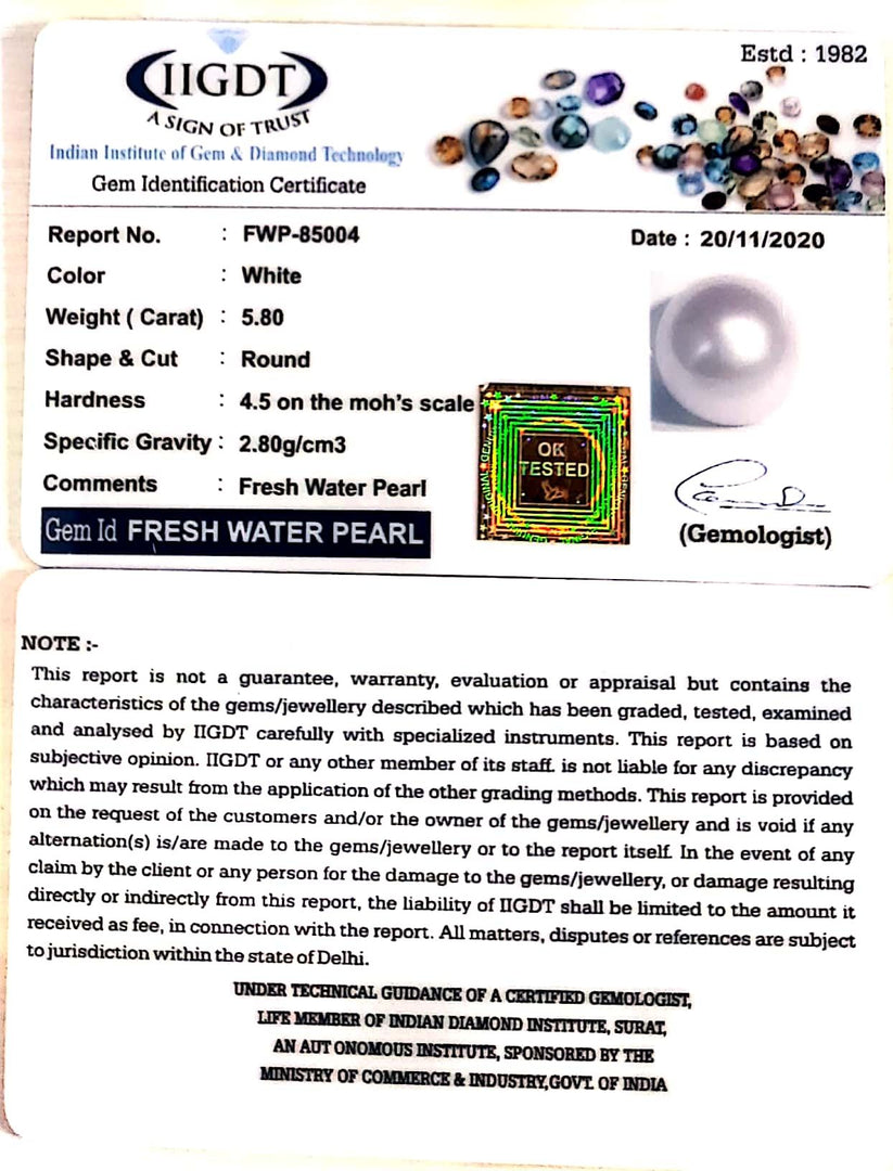 6.43 Ratti Fresh Water Pearl (277)