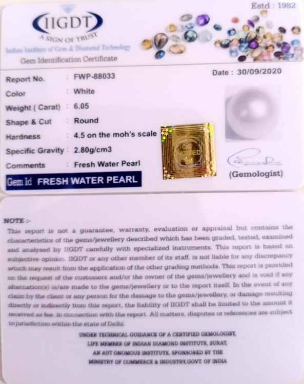 6.71 Ratti Fresh Water Pearl (277)