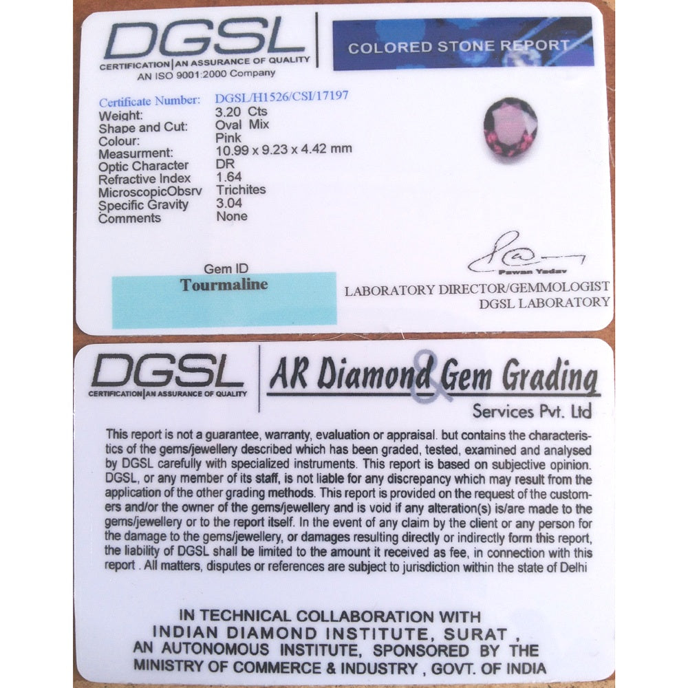 3.20/CT Natural Tourmaline Gemstone