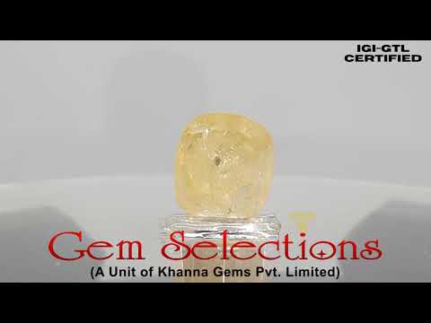 9.34 Ratti Natural Ceylonese Yellow Sapphire with Govt Lab Certificate (6771)