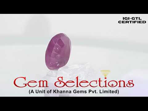 3.73/CT Natural Mozambique Ruby with Govt. Lab Certificate-7881
