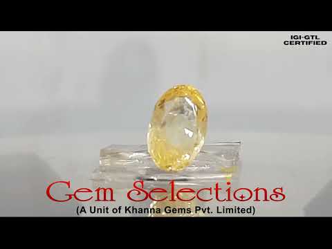4.86/CT Natural Ceylonese Pukhraj with Govt Lab Certificate-YELSA9V