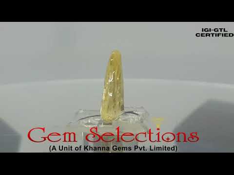 4.08/CT Natural yellow sapphire with Govt Lab Certificate-YELSA9U