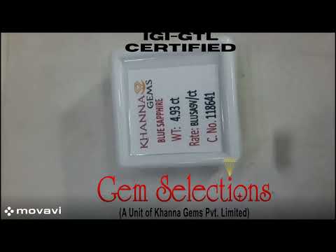 4.93/CT Natural Blue Sapphire with Govt Lab Certificate-BLUSA9V