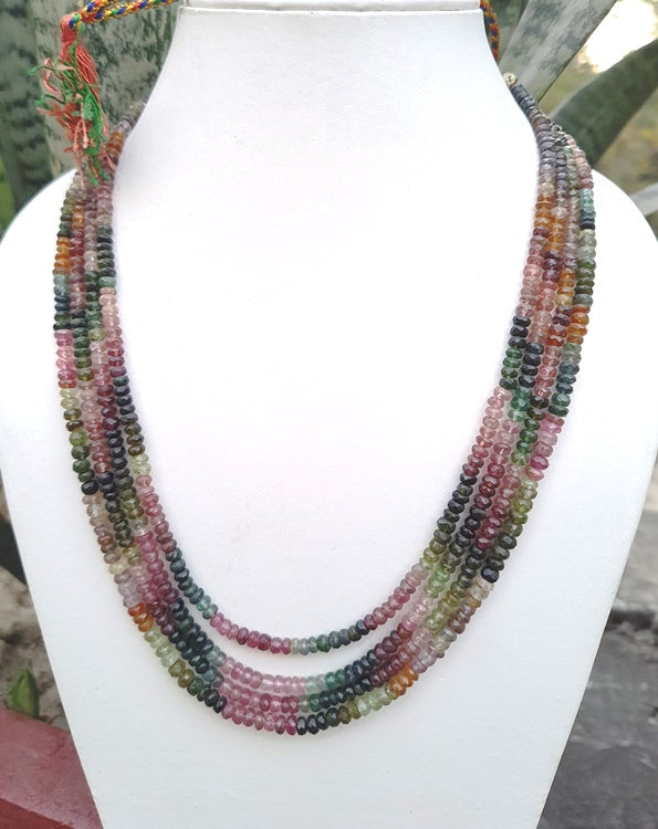 290.68/CT Natural Multi Tourmaline Beads