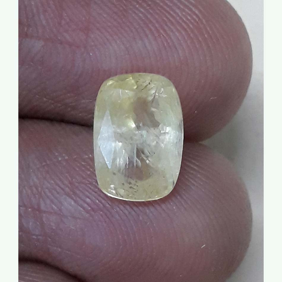 3.63 Ratti Natural yellow sapphire with Govt Lab Certificate-(12210)