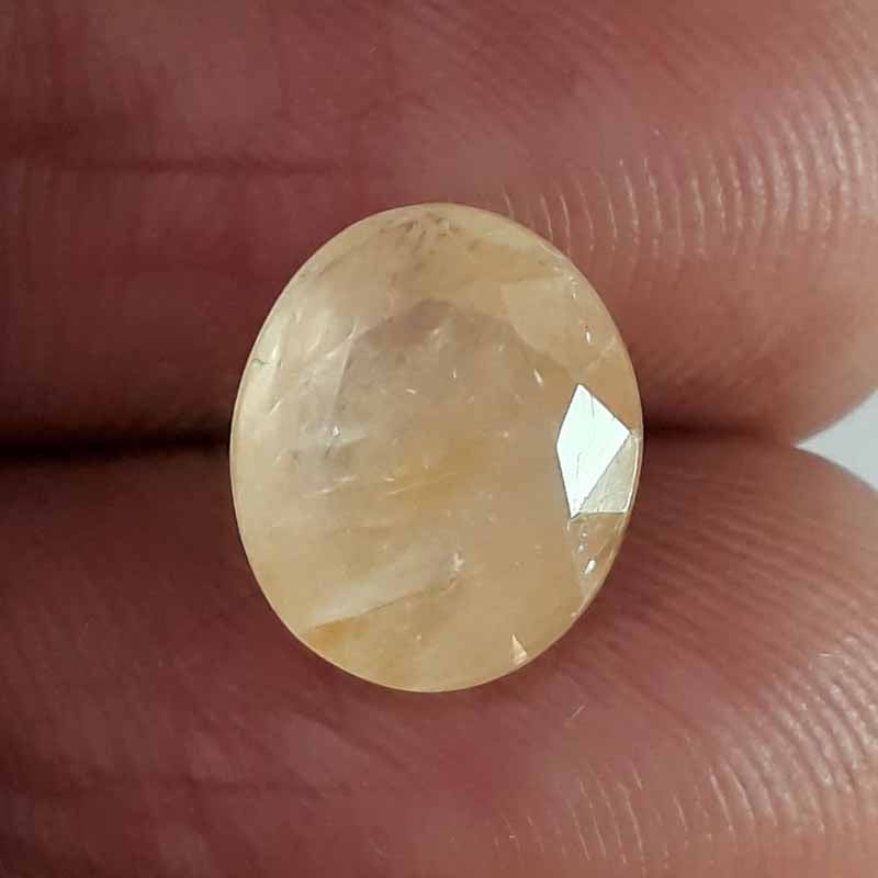 6.70 Ratti Natural yellow sapphire with Govt Lab Certificate-(4100)