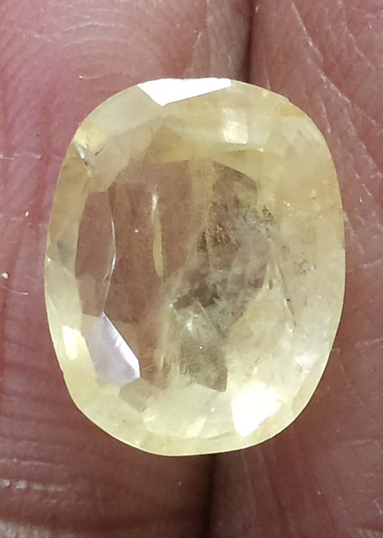 4.42 Ratti yellow sapphire with Govt Lab Certified-(12210)