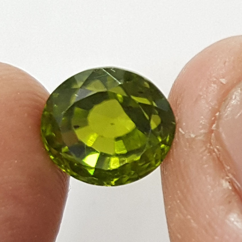 4.32 Ratti Natural Peridot oval Shape Gemstone With Govt.Lab Certificate-(4551)