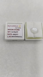 Load and play video in Gallery viewer, 4.75/CT Moon Stone with Govt. Lab Certificate (450)