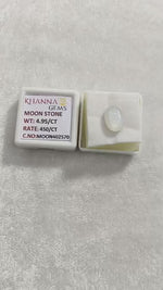 Load and play video in Gallery viewer, 4.95/CT Moon Stone with Govt. Lab Certificate (450)