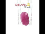 Load and play video in Gallery viewer, 5.78/CT Natural Ruby Stone with Govt. Lab Certificate-16839S209420