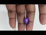 Load and play video in Gallery viewer, 13.21 Ratti Natural Amethyst Gemstone with Govt. Lab Certificate - AME252831
