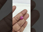Load and play video in Gallery viewer, 6.74/CT Natural Ruby Stone with Govt. Lab Certificate-16140S206354