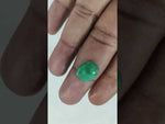 Load and play video in Gallery viewer, 7.44/CT Natural Panna Stone with Govt. Lab Certificate-11925D48124