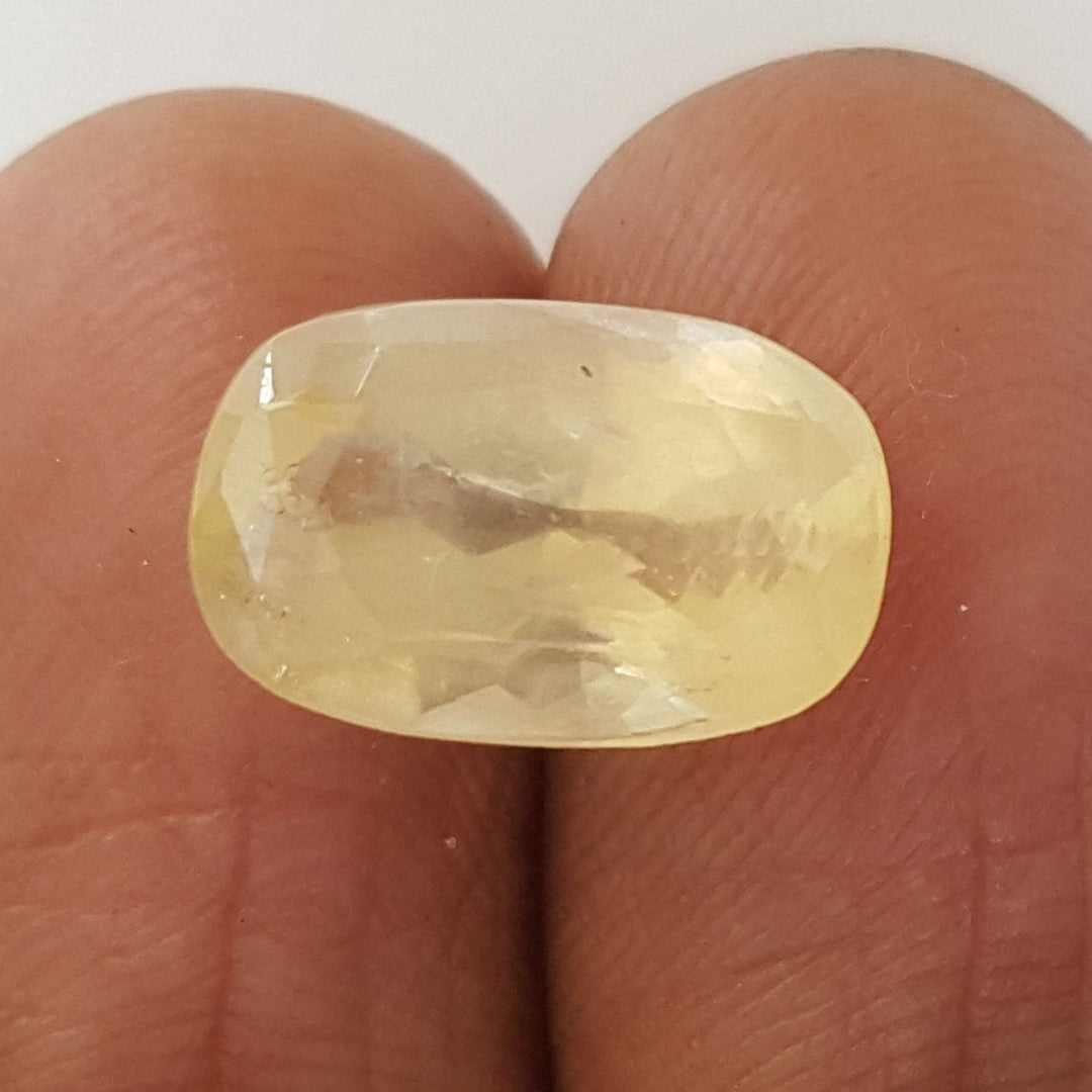 5.79/CT Natural Yellow Sapphire With Govt Lab Certificate-YELSA9U