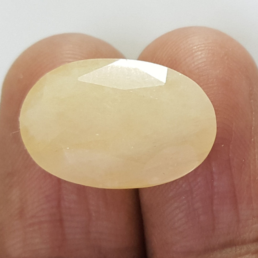 16.19 Ratti Natural Yellow Sapphire With Govt Lab Certificate-(1221)