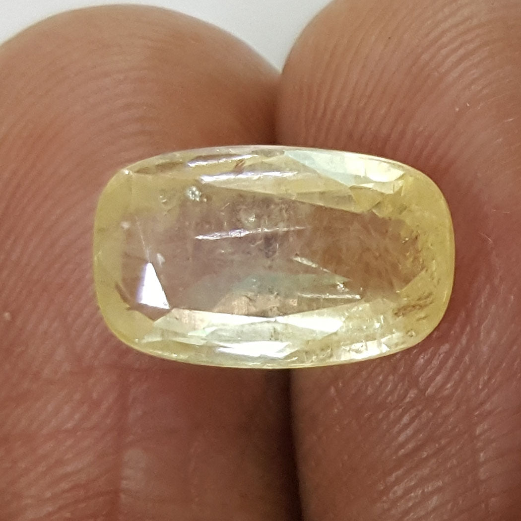4.71/CT Natural Yellow Sapphire with Govt Lab Certificate-YELSA9U