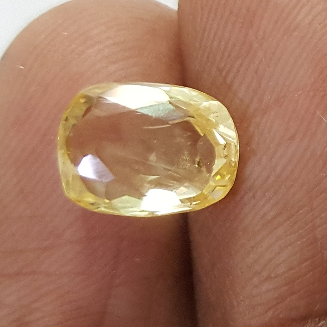 3.50/CT Natural Yellow Sapphire with Govt Lab Certificate-YELSA9W