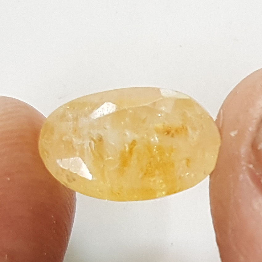 8.36 Ratti Natural Yellow Sapphire with Govt Lab Certificate-(4551)