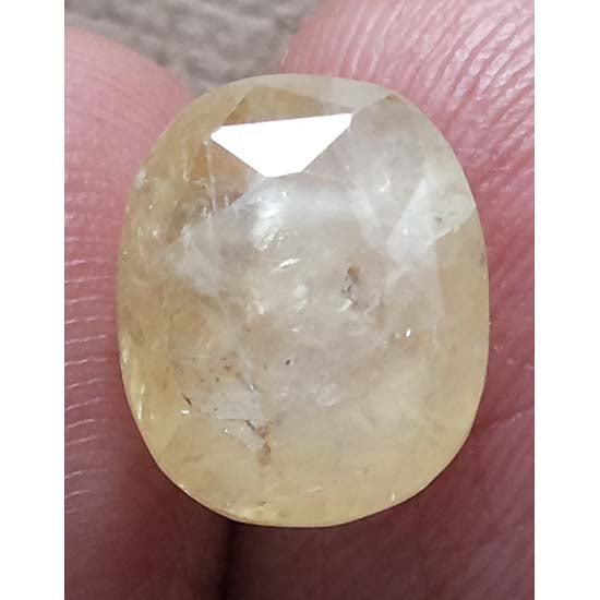 6.63 Ratti Natural yellow sapphire with Govt Lab Certificate-(4100)