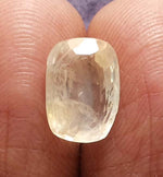 Load image into Gallery viewer, 3.73/CT Natural yellow sapphire with Govt Lab Certificate-(YELSA9V)
