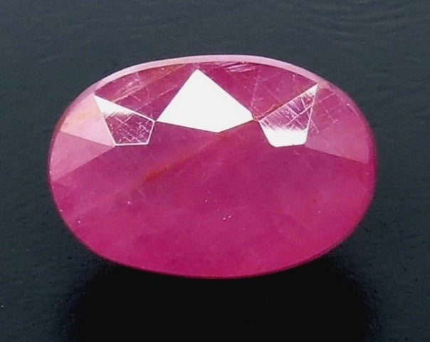 6.62/CT Natural Mozambique Ruby with Govt. Lab Certificate-RUBY9T