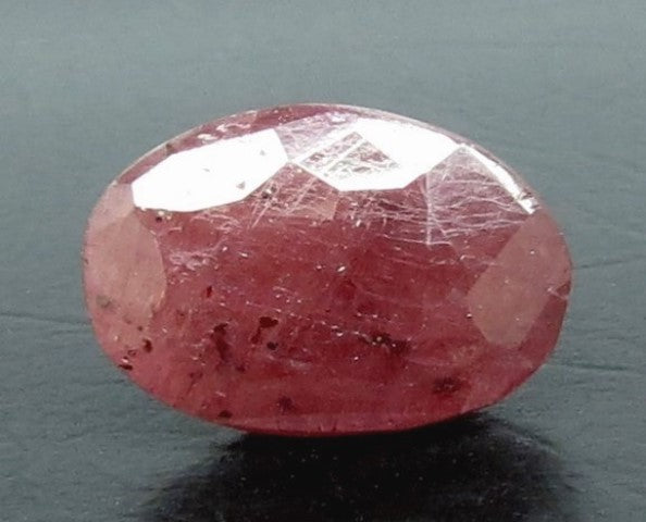 5.73/CT Natural Indian Ruby with Govt. Lab Certificate (3588D12444)