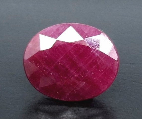 6.71/CT Natural Indian Ruby with Govt. Lab Certificate (3588D12482)