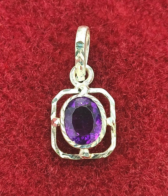 SILVER PENDANT FOR ZODIAC SIGN CAPRICORN AND AQUARIUS SQUARE