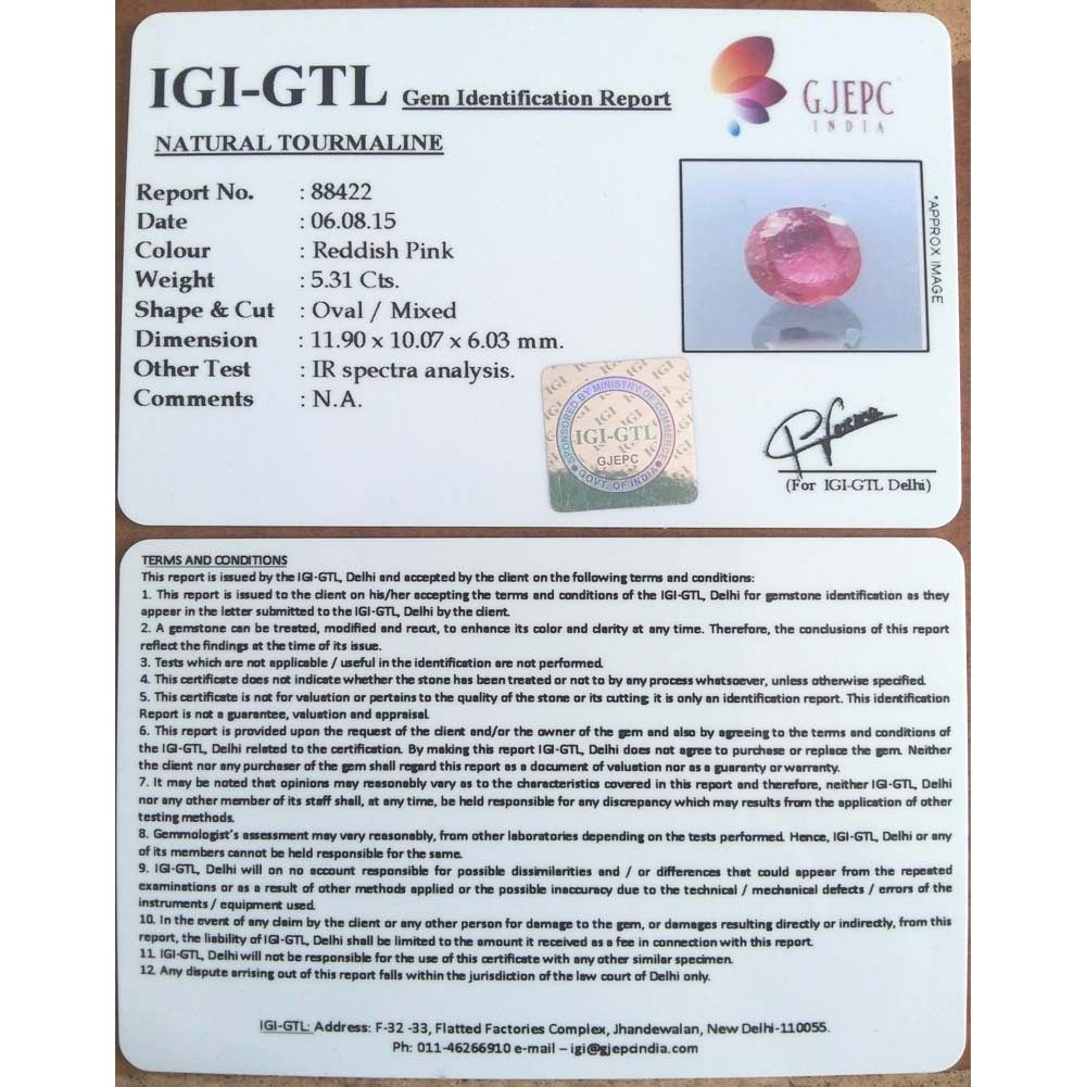 5.31/CT Premium Quality Tourmaline