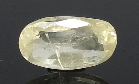3.17/CT Natural yellow sapphire with Govt Lab Certificate-YELSA9U