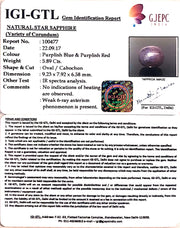 6.53 Ratti Star Sapphire with Govt. Lab Certificate-(5661)