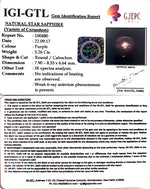 Load image into Gallery viewer, 5.26/Ct Natural Star Sapphire Stone with Govt. Lab Certificate-100480
