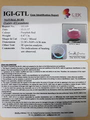 4.97 Ratti Natural New Burma Ruby with Govt. Lab Certificate-(4551)