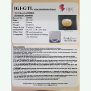 13.42 Ratti Natural yellow sapphire with Govt Lab Certificate-(4551)