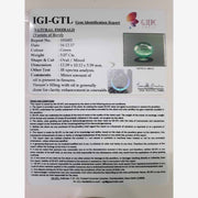 3.07/CT Natural Panna Stone with Govt. Lab Certificate (34410)