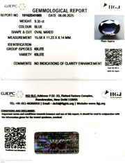 9.35/CT Natural Iolite With Govt. Lab Certificate (2331)
